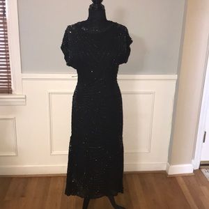 Vintage Beaded Silk Dress